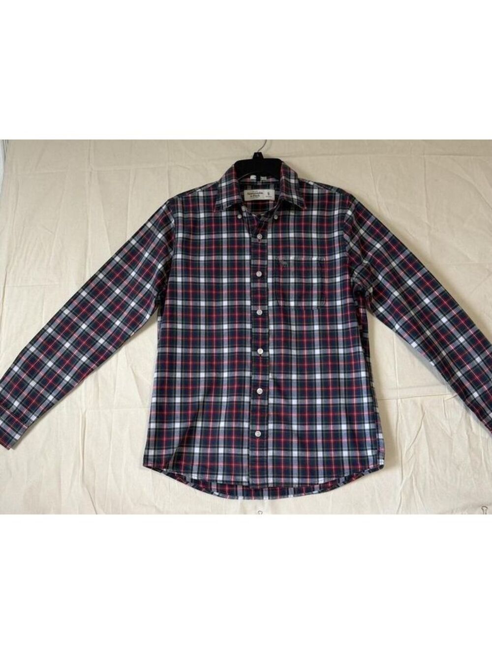 Abercrombie & Fitch Shirt Mens Small Multicolor Plaid Long Sleeve Button Up